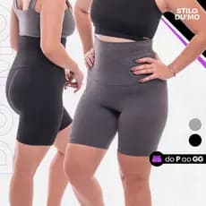 Short Modelador Cós Alto Com Alta Compressão Abdominal