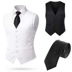 Kit Colete Social Slim Masculino + Gravata Social Luxo - Pronta entrega