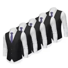 Kit 5 Coletes Social Masculino Ajustável P/ Blazer e Ternos - Varias Cores