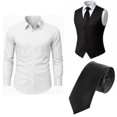 KIT CAMISA SOCIAL + GRAVATA SLIM + COLETE OXFORD PREMIUM - MEGA OFERTA