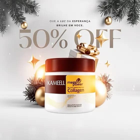 Máscara Capilar Colágeno Kameell 500ml Original