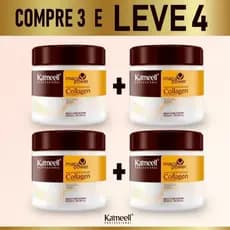 Combo 4un Máscara Collagen Kameell 500ml - Tratamento de Salão (Compre 3 Leve 4)