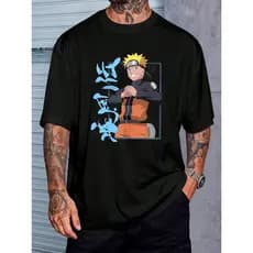 Camiseta Anime Time 7 Japones Manga Geek Camisa Blusa Unissex Masculino Feminino Streetwear Preto Branco