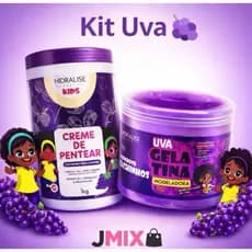 Kit Cachinhos Infantil Hidralise Kids Creme para Pentear 1kg + Gelatina Modeladora 500ml
