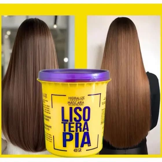 Máscara Capilar Lisoterapia 400g Hidratação Profunda Reconstrução Nutrição e Brilho Intenso