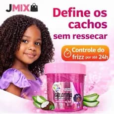 Gelatina Ativadora de Cachos Infantil Bela Kids 500g Definição Hidratante Anti Frizz