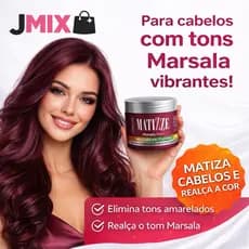 Máscara Tonalizante Rende 3x Mais Marsala (Vinho) - Cor Natural, Sem Química, Textura Cremosa