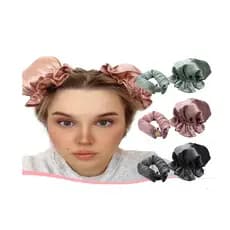 Pacote com 3  Modelador Curling Rod em Cetim Sem Calor Sem Frizz Babyliss Bobes Com Tampas  Mini Touca De Cabelo