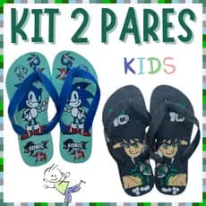 Kit 2 Pares de Chinelo Infantil Masculino Menino Envio Imediato