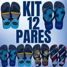 Kit 12 Pares de Chinelo Masculino Atacado Revenda Oportunidade