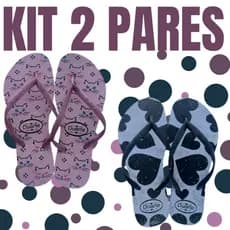 Kit 2 Pares de Chinelo Feminino Blogueirinha Mais Vendidos
