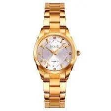 Relógio Feminino Analógico Skmei Luxo á prova D'agua 1620 Envio Imediato Dourado