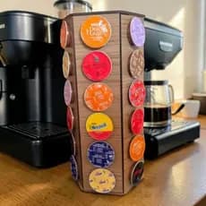 Torre Organizadora Para 30 Cápsulas Em MDF Nestlé Dolce Gusto Cantinho Do Café Areá Gourmet