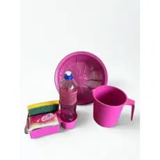 Kit Cozinha Limpeza Porta Detergente Jarra Medidora 1L  Lava Tudo Varias Coisas Plastico