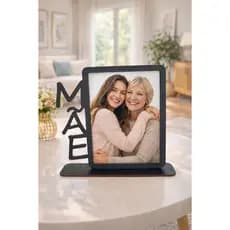 Quadro Decorativo Mãe com Porta Foto MDF Presente Afetivo