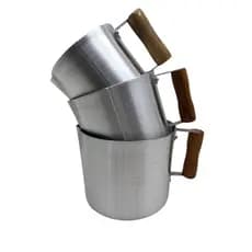 Conjunto de Leiteira Jogo de Canecão Kit Fervedor Caneco 3 Peças n 12, 14 e 16 Alumínio Reforçado