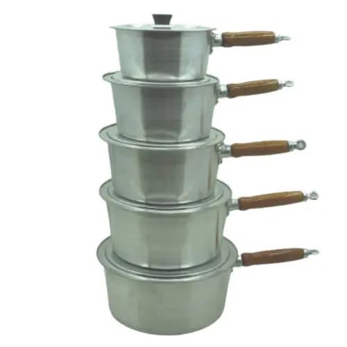 Jogo De Panelas de Alumínio de Cabo Com 5 Peças Kit de Panelas de Alumínio Grosso Resistente