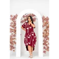 Vestido Plus Size Mullet Feminino Com Estampa