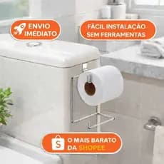 Suporte Porta Papel Higiênico Duplo Para Caixa Acoplada Material Resistente
