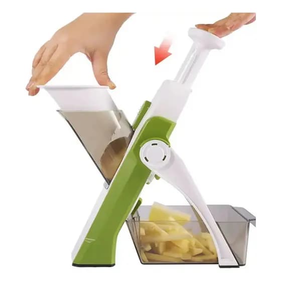 Cortador Fatiador Mandoline Multifuncional 5 Funções para Cortar Batata Legumes e Vegetais