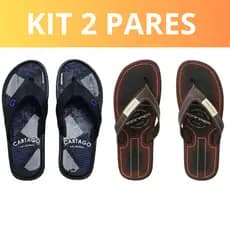 Kit Chinelo Sandalia Masculino Borracha Antiderrapante Leve Resistente Confortavel