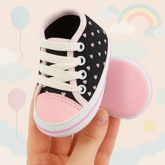 Tênis Para bebê menina cano alto estampas variadas Promoção