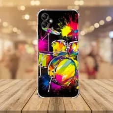 Capa para Samsung A05 Tpu desenhos Música Instrumentos Inspiração proteção de borda