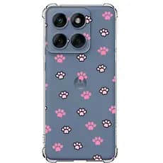 Capa para MOTOROLA MOTO G56 proteção de borda Animal Onça Coração Delicada transparente