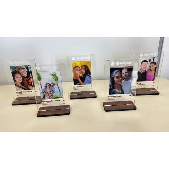 kit de  Quadros Spotify Personalizado em Acrílico com Foto ou Frase Personalizada