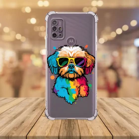 Capa para Motorola Moto G10 Moto G20 Capa Moto G30 Tpu Desenhos Variados Capinha Case Dog Cachorro