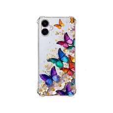 Capa para Samsung A06 Tpu desenhos proteção de borda Borboleta Delicada transparente