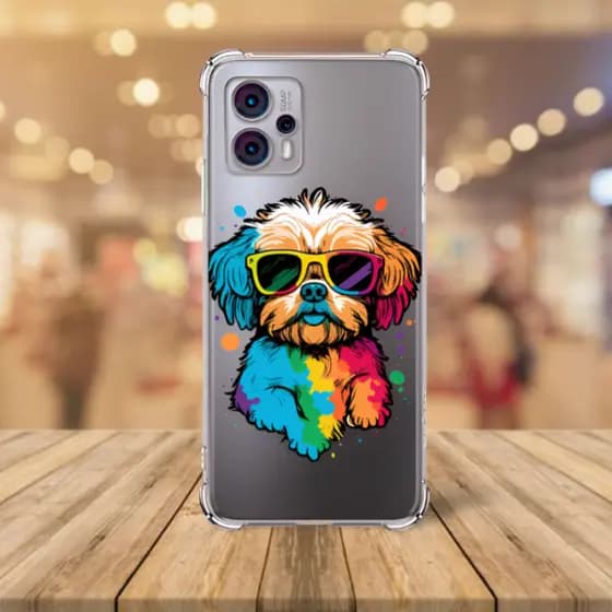 Capa para Motorola Moto G13 Moto G14 Capa Moto G23 Tpu Desenhos Variados Capinha Case Dog Cachorro