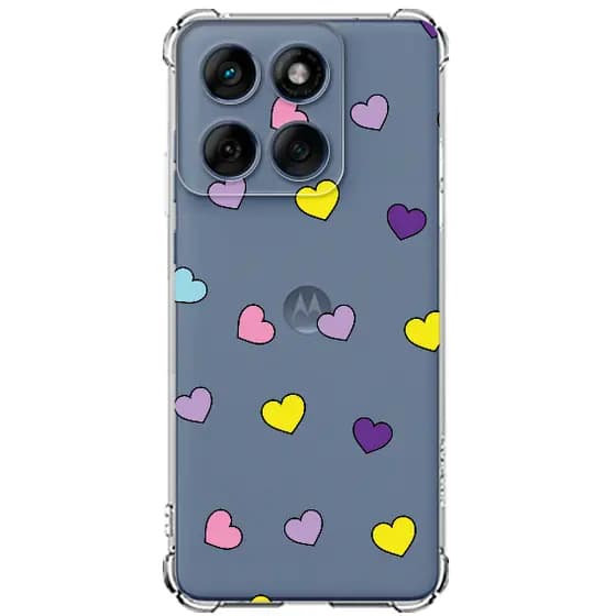 Capa para MOTOROLA EDGE 60/60 FUSION proteção de borda Animal Onça Coração Delicada transparente