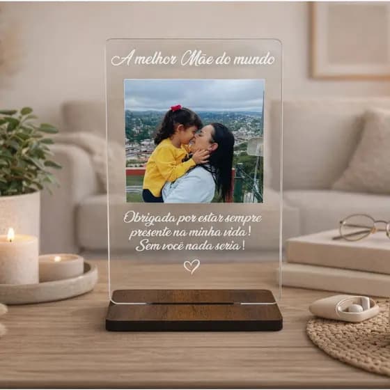 kit de Quadros Personalizados em Acrílico com Foto ou Frase Personalizada