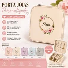 Porta Joias Personalizado com Nome, Lembrancinha para Casamento, madrinhas, Aniversário, VX