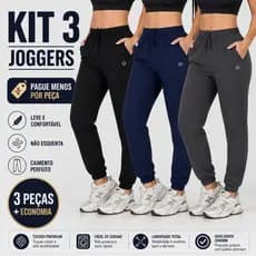 Kit 3 Calças Jogger Femininas Secagem Rápida E Conforto