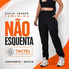 Calça Tactel Feminina Jogger Bolso Lateral - Treino E Estilo