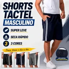 Bermuda Masculina em Tactel 3 Bolsos - Ótimo para exercícios, lazer, academia, corrida, entre outros