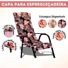 Capas de Espreguiçadeira de Área Floral Capa Cadeira de Praia Deixe sua Varanda Mais Bonita 01 Peça