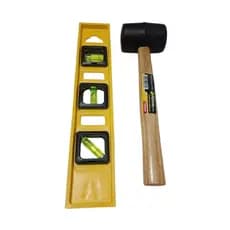 Kit Marreta De Borracha E Nível 3 Bolhas 30 Cm