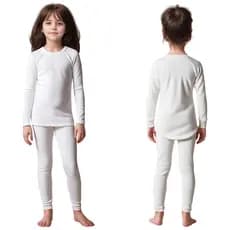 Conjunto Térmico Infantil Peluciado Forrado Revestido Unissex Menina Menino Inverno Outono Feminino