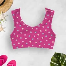 Biquini Cropped ou Calcinha Infantil Juvenil Menina Forro Duplo Estampado Verão Moda Praia