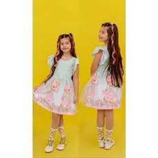 vestido infantil vestido infantil festa vestido menina delicada  vestido tule estrass manga morcego