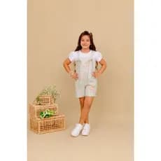 conjunto infantil menina,jardineira ,conjunto delicado macaquinho estilo infantil conjunto menina🌺💓