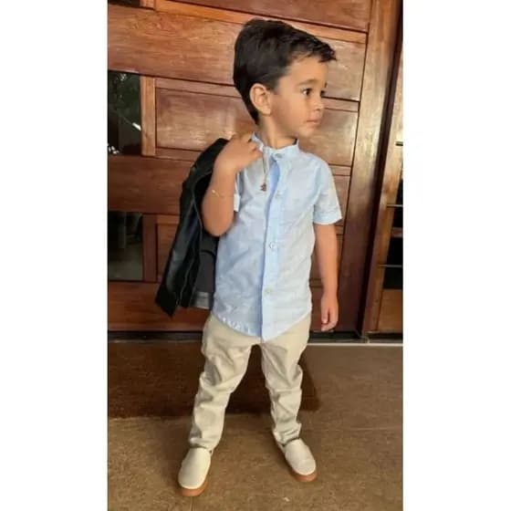 camisa infantil gola padre