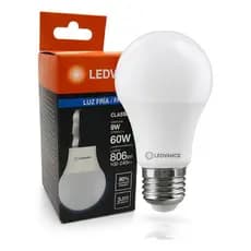 Kit com 5 Lampadas led branco fria ledvance classe A 9w 6500k