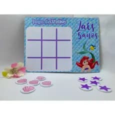 Jogo da Velha - Lembrancinha de Aniversário TODOS OS TEMAS-  Lembrancinhas fim de festa - Sereia-Jogos da velha- Festa