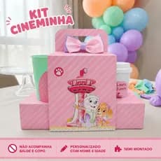 Caixa cineminha- Caixa kit cineminha- Kit cineminha personalizada- Patrulha canina- TODOS OS TEMAS- SOMENTE A CAIXA
