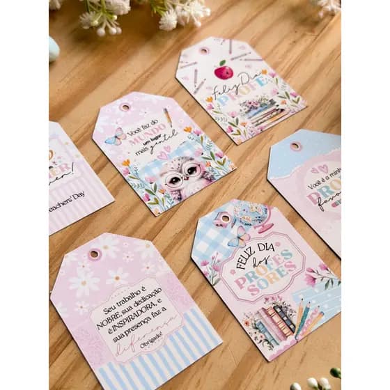 Envio imediato- Tags personalizadas dia dos professores- mimo dia dos professores- Lembrancinhas personalizadas- brindes