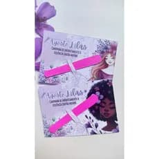 Card mini lixa agosto lilás- Mimo agosto lilás- mulheres- lembrancinhas personalizadas